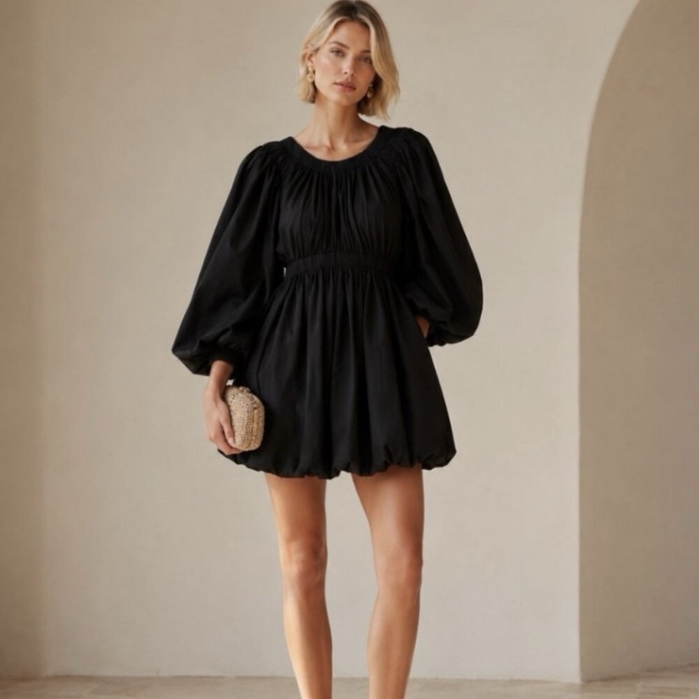 Ulla Johnson Martine Bubble Hem Cotton Mini Dress Sz 8 NWT
